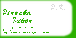 piroska kupor business card